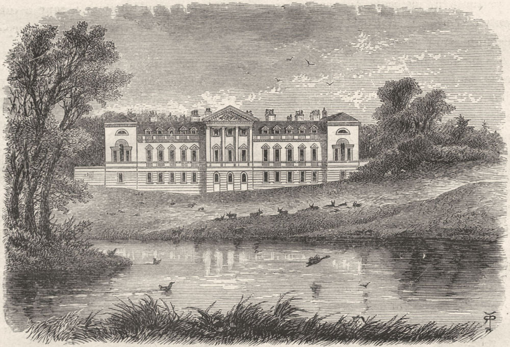 BEDS. Woburn. Abbey  1898 old antique vintage print picture
